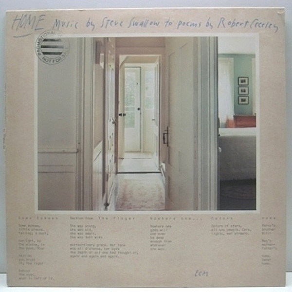 レコードメイン画像：美品 プロモ ECM Orig. STEVE SWALLOW Home / Sheila Jordan 他