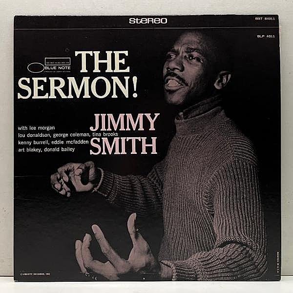 レコードメイン画像：美品【RVG刻印】US初期プレス JIMMY SMITH The Sermon (Blue Note BLP 4011) 米UA青白ラベ w/ LEE MORGAN, TINA BROOKS, KENNY BURRELL