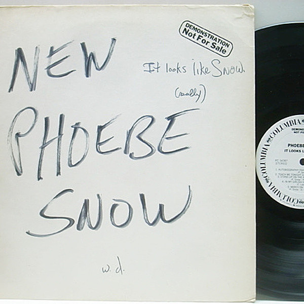 レコードメイン画像：プロモ 美盤 オリジナル PHOEBE SNOW It Looks Like Snow フィービ・スノウ 多才な女流ギター奏者／シンガー