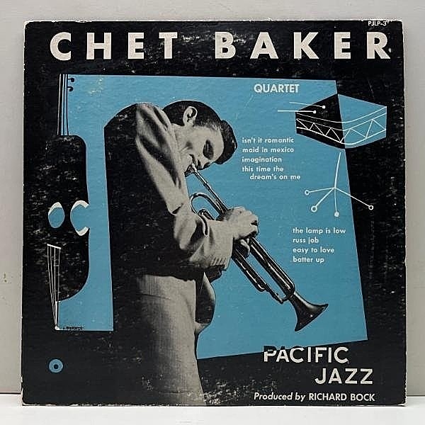 レコードメイン画像：稀少 10'' 原盤 FLAT 米オリジナル CHET BAKER Quartet (Pacific Jazz PJ 3) Russ Freeman, Carson Smith, Larry Bunker 最初期の'53年作品