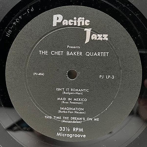 CHET BAKER / Chet Baker Quartet (10) / Pacific Jazz