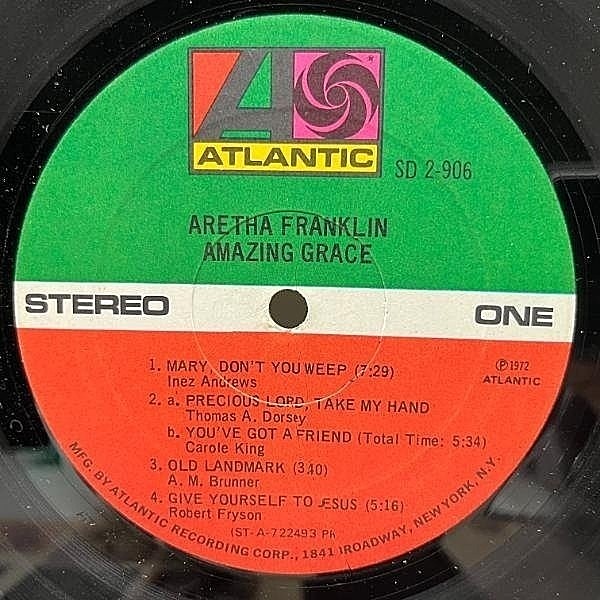 ARETHA FRANKLIN / Amazing Grace (LP) / Atlantic | WAXPEND