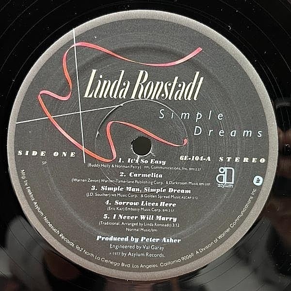 LINDA RONSTADT / Simple Dreams (LP) / Asylum | WAXPEND RECORDS