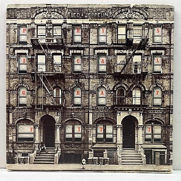 レコードメイン画像：USオリジナル 2LP 初版 Wマーク無し LED ZEPPELIN Physical Graffiti ('75 Swan Song) マシンMR刻印 特殊ジャケ 米 初回プレス ROCKEFELLER