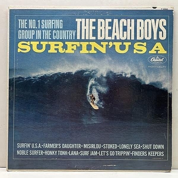 レコードメイン画像：USオリジナル 初版 MONO 虹ラベ THE BEACH BOYS Surfin' U.S.A. ('63 Capitol) ビーチ・ボーイズ 2nd. ブライアン・ウィルソン 米 LP 原盤