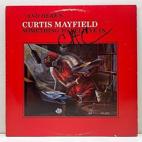 レコードメイン画像：Cut無し!良好盤! USオリジナル CURTIS MAYFIELD Something To Believe In ('80 RSO) CAMP LO, 山下達郎ネタ Tripping Out 他 ERNIE BARNES
