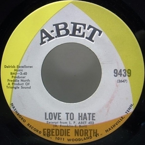 レコードメイン画像：Jurassic 5 Break ネタ!! 45 初回 FREDDIE NORTH love to hate