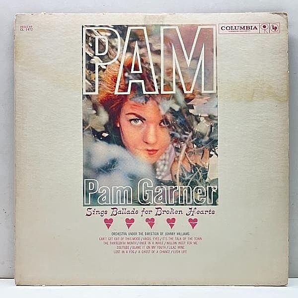 レコードメイン画像：【w/Jack Sheldon, Jimmy Rowles】MONO 6eye 深溝 USオリジ PAM GARNER Sings Ballads For Broken Hearts ('60 Columbia) ※ビニ焼け