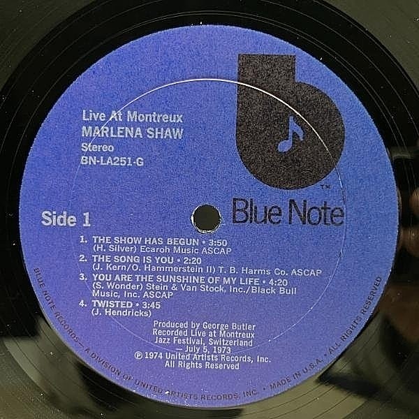 MARLENA SHAW / Live At Montreux (LP) / Blue Note | WAXPEND
