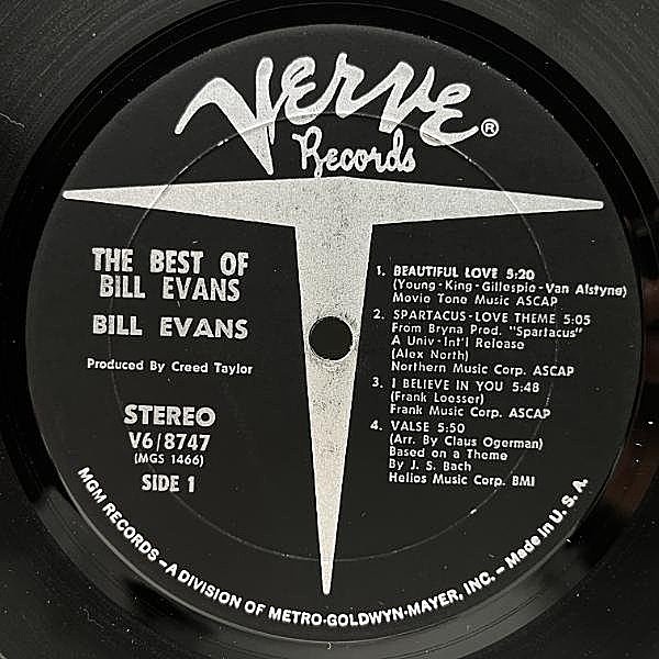 BILL EVANS / The Best Of Bill Evans (LP) / Verve | WAXPEND