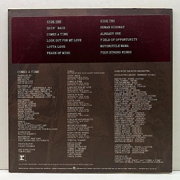 NEIL YOUNG / Comes A Time (LP) / Reprise | WAXPEND RECORDS