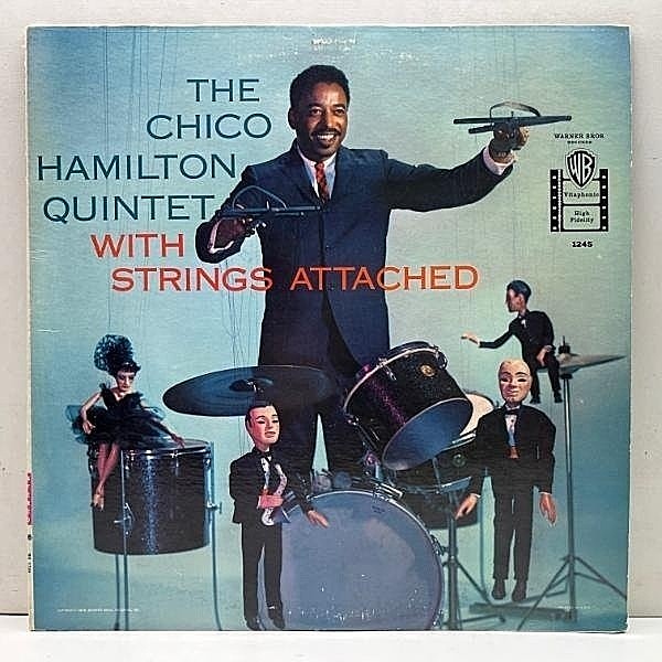 レコードメイン画像：【w/ Eric Dolphy, Dennis Budimir】USオリジナル 深溝 PAT#刻印 CHICO HAMILTON QUINTET With Strings Attached ('59 Warner BS 1245)