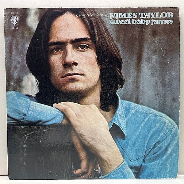 レコードメイン画像：USオリジナル 初版 緑ラベル JAMES TAYLOR Sweet Baby James ('70 Warner Bros. WS 1843) w/ Carole King, Danny Kortchmar ※JUNK 特価