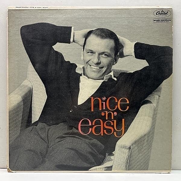レコードメイン画像：USオリジナル MONO 縦線Leftロゴ 虹ツヤ FRANK SINATRA Nice 'N' Easy (Capitol SM-1417) arr. & cond. NELSON RIDDLE 名作