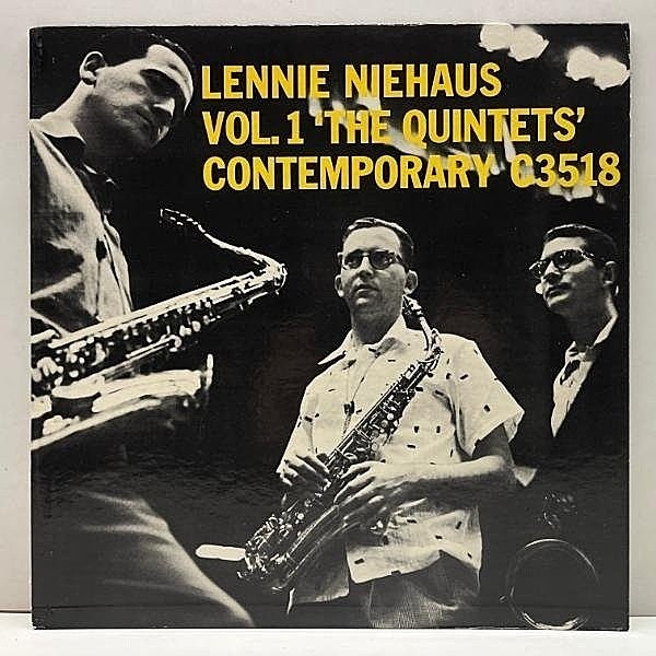 レコードメイン画像：美品!! 裏2色刷り USオリジナル MONO 深溝 LENNIE NIEHAUS Vol. 1 The Quintet (C 3518) w/ Bob Gordon, Jack Montrose, Hampton Hawes