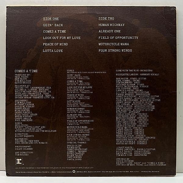 Neil Young - Comes A Time レコード Neil Young – Comes A Time – Vinyl (LP, Album, Reissue