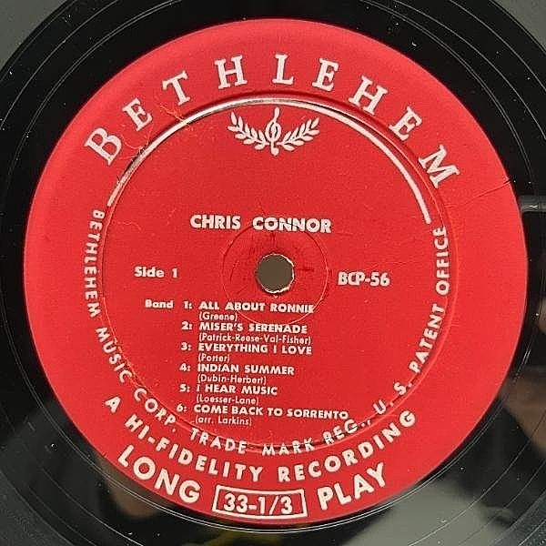 CHRIS CONNOR / Chris (LP) / Bethlehem | WAXPEND RECORDS