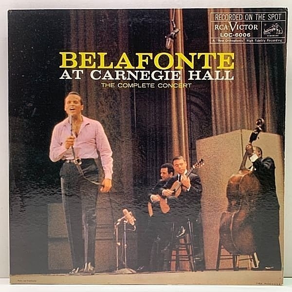 レコードメイン画像：良好!! US 完全オリジナル MONO 一桁マト ニッパー犬 深溝 HARRY BELAFONTE At Carnegie Hall ('59 RCA) ハリー・ベラフォンテ 米 モノラル