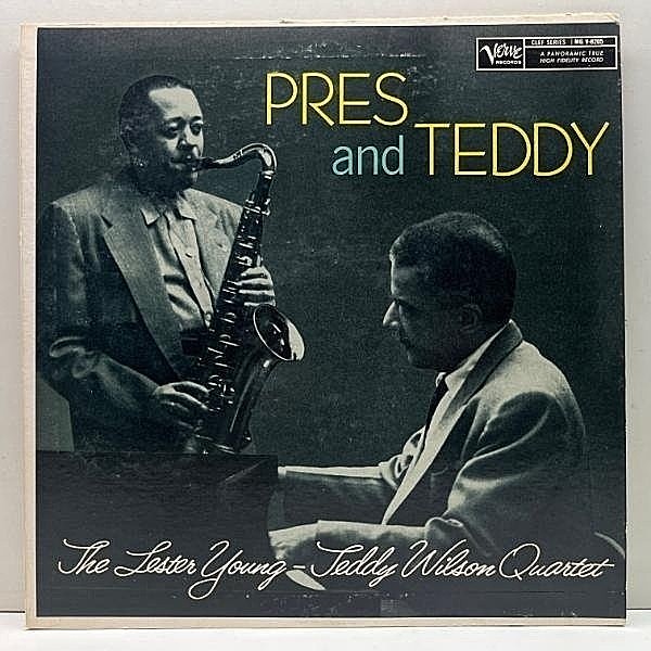 レコードメイン画像：美盤!! オリジナル MONO トランペッター 深溝 LESTER YOUNG, TEDDY WILSON QUARTET Pres And Teddy (MG V-8205) ワンホーンカルテット 名盤
