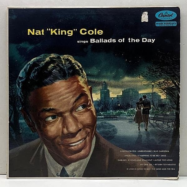 レコードメイン画像：USオリジナル MONO 初版ターコイズ NAT KING COLE Ballads Of The Day (Capitol T 680) バラードに特化した'56年作 名盤