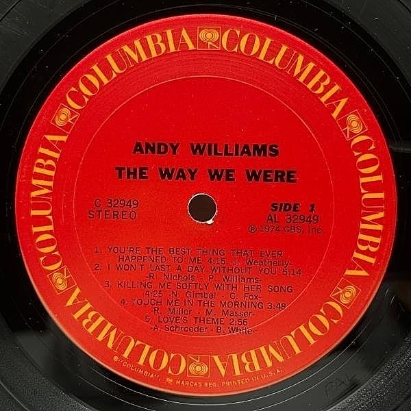 andy.williams.レトロな中古LPレコード７枚海外版とにかく良曲が一杯 ANDY WILLIAMS / The Way We Were (LP) / Columbia | WAXPEND