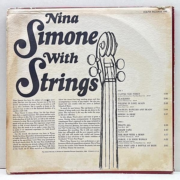 NINA SIMONE / Nina Simone With Strings (LP) / Colpix