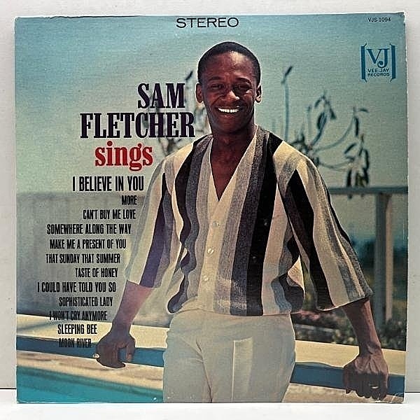 レコードメイン画像：【黄金の声を持つ男】MR刻印=Monarchプレス USオリジナル SAM FLETCHER Sings I Believe In You ('64 Vee Jay) サム・フレッチャー 珍盤