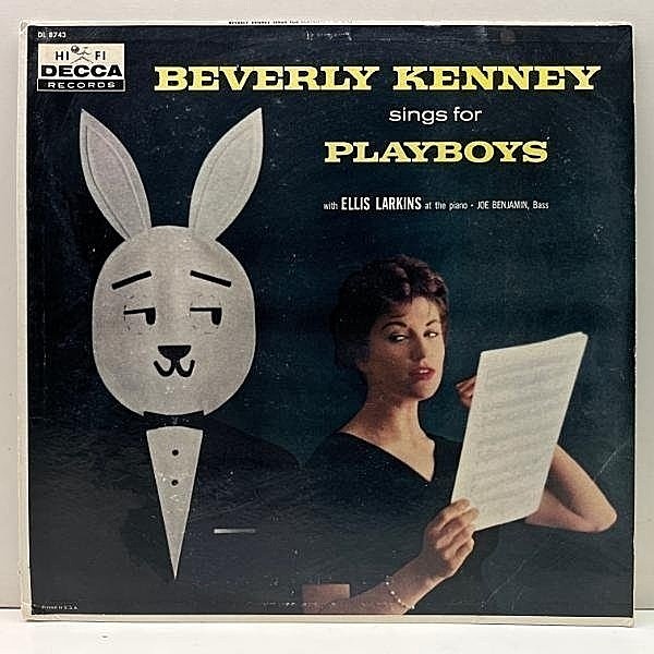レコードメイン画像：USオリジナル FLAT MONO 深溝 BEVERLY KENNEY Sings For Playboys (Decca) べヴァリー・ケニー Ellis Larkins, Joe Benjamin 初回 モノラル