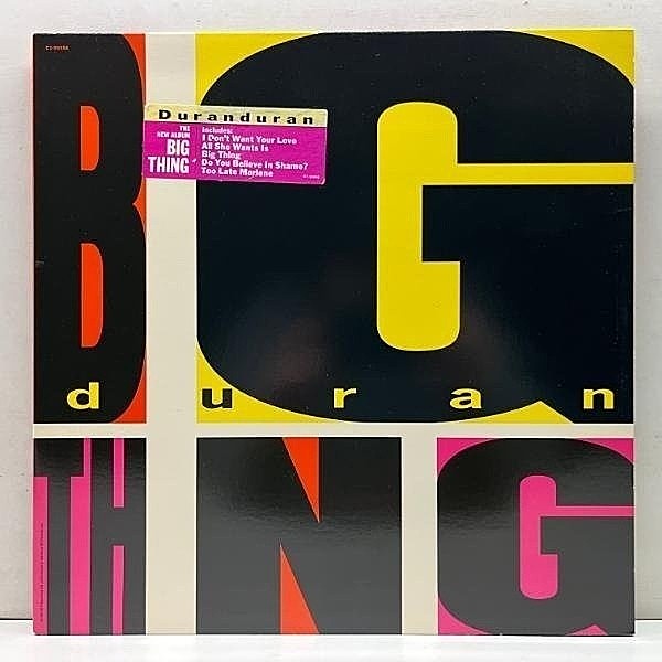 レコードメイン画像：良好品!! USオリジナル w./Hype Sticker 手書きDMM刻印 DURAN DURAN Big Thing ('88 Capitol) デュラン・デュラン All She Wants Is 収録