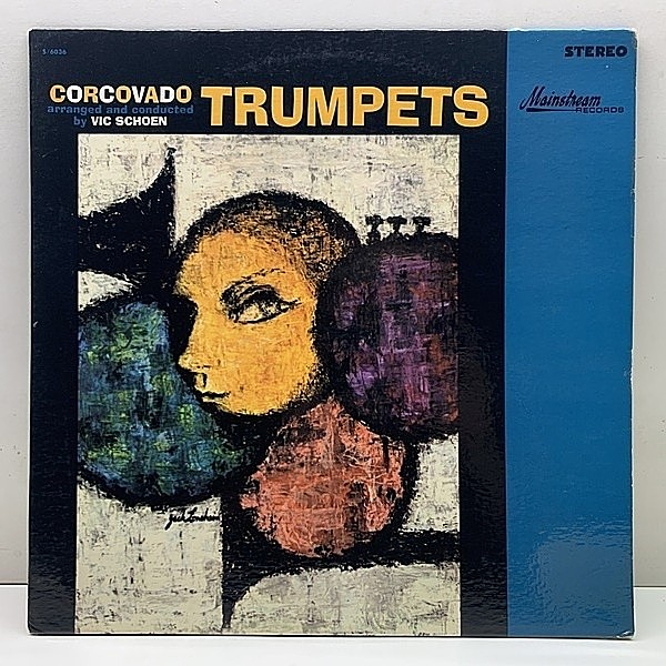 レコードメイン画像：【快適なオルガンラウンジ味のA.C.ジョビン名曲】良好!! USオリジ VIC SCHOEN Corcovado Trumpets ('65 Mainstream) ヴィック・ショーン LP