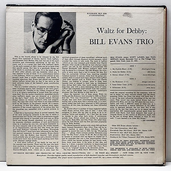 BILL EVANS / Waltz For Debby (LP) / Riverside | WAXPEND RECORDS