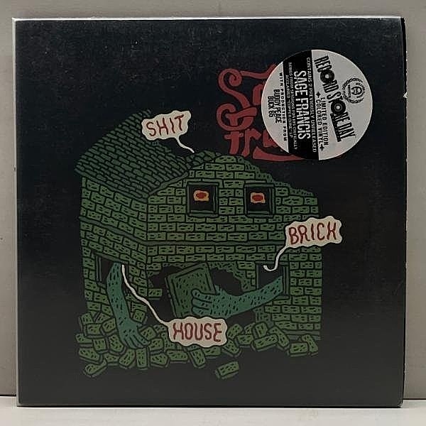 レコードメイン画像：【マイアミ産濃密アンダーグラウンド】USプレス "7 限定 透明Greenヴァイナル仕様 SAGE FRANCIS Shit Brick House (Strange Famous) 45RPM.