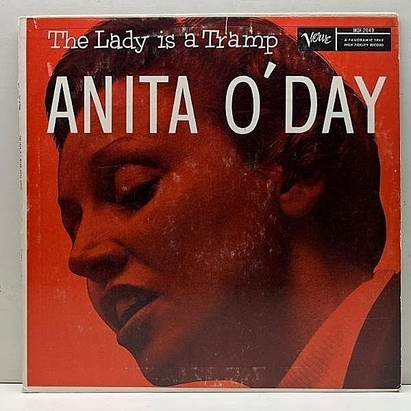 レコードメイン画像：MONO 深溝 VERVEリム US初期プレス ANITA O'DAY The Lady Is A Tramp = Sings Jazz (MGV-2049) アニタ・オデイ 米モノラル