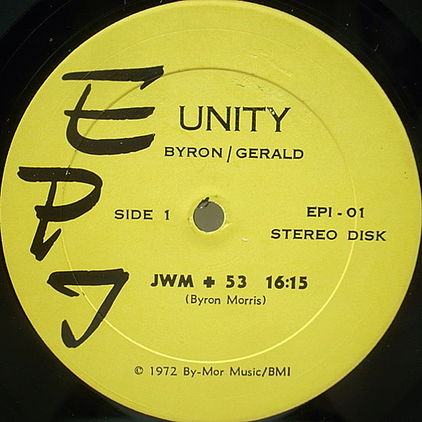 USオリジナル Byron Morris & Unity レアグルーヴ BYRON MORRIS / GERALD WISE / Unity (LP) / E.P.I. | WAXPEND