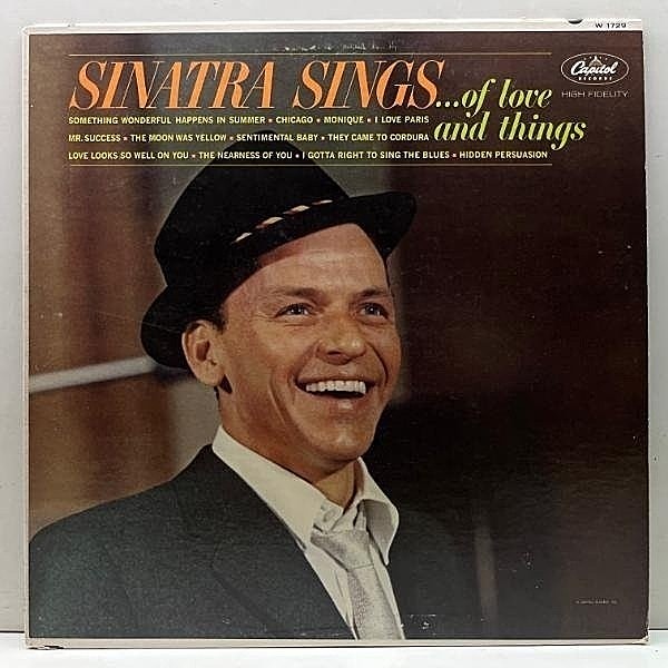 レコードメイン画像：良好!! MONO 虹ツヤ USオリジナル FRANK SINATRA Sings...Of Love And Things ('62 Capitol T-1729) シングル曲を中心とした珠玉の全12曲