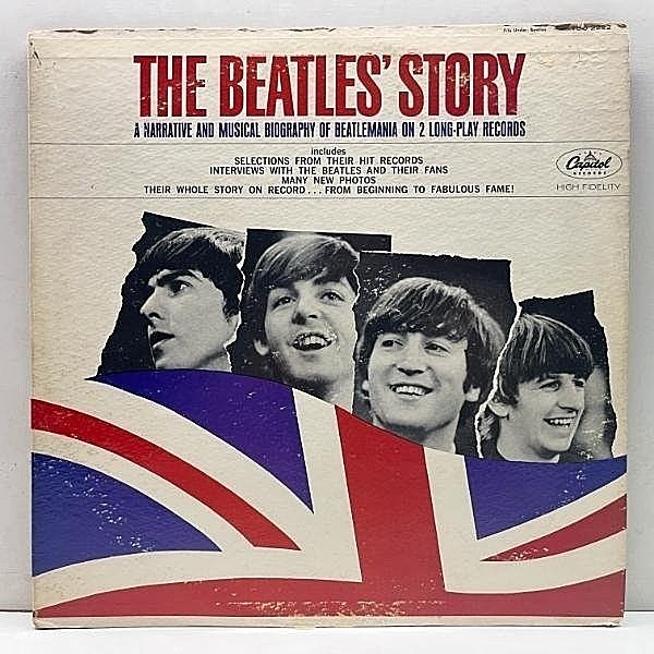 レコードメイン画像：USオリジナル 2LP MONO 初版 虹ツヤ THE BEATLES The Beatles' Story ('64 Capitol) ゲートフォールド仕様 ビートルズ物語 米 初回プレス