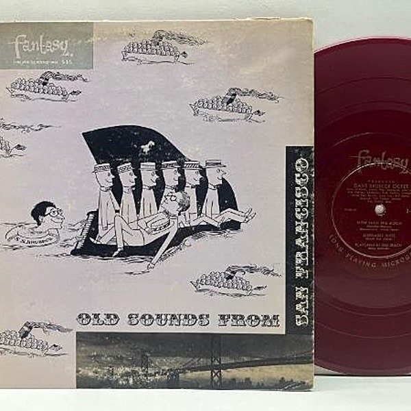 レコードメイン画像：希少 10インチ 赤盤 FLAT 深溝 USオリジナル DAVE BRUBECK OCTET Old Sounds From San Francisco (Fantasy 3-16) ブルーベック最初期の演奏