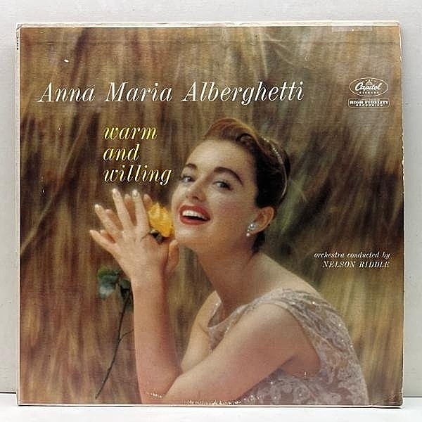 レコードメイン画像：美盤!! MONO 縦線Leftロゴ 虹ツヤ USオリジナル ANNA MARIA ALBERGHETTI Warm And Willing ('60 Capitol) w/ NELSON RIDDLE スタンダード集