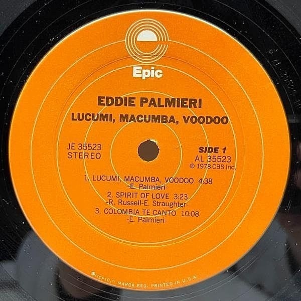 洋楽 EDDIE PALMIERI / LUCUMI,MACUMBA, VOODOO EDDIE PALMIERI / Lucumi, Macumba, Voodoo (LP) / Epic