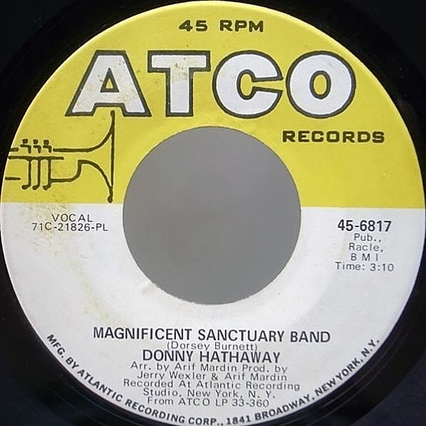 レコードメイン画像：古典 ドラムブレイク 7 オリジナル DONNY HATHAWAY Magnificent Sanctuary Band／Take A Love Song ('71 ATCO) 45 RPM.