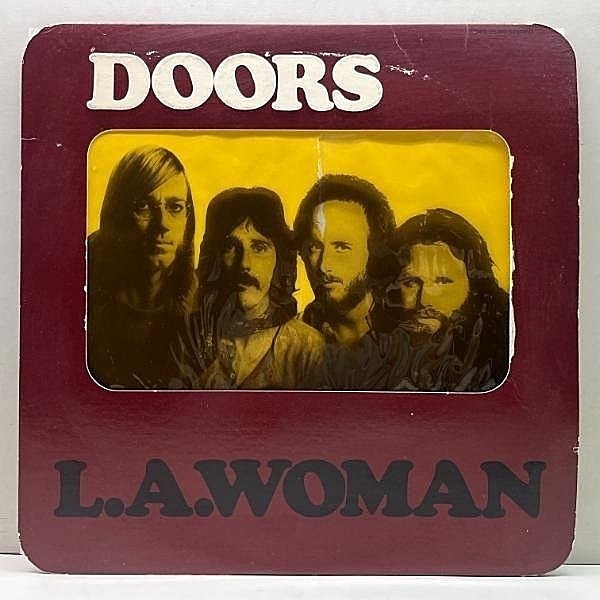 レコードメイン画像：良好盤!! 初版 Wマーク無し 蝶ラベ 透明フィルム USオリジナル DOORS L.A. Woman ('71 Elektra) ドアーズ／L.A.ウーマン Gimmickジャケ