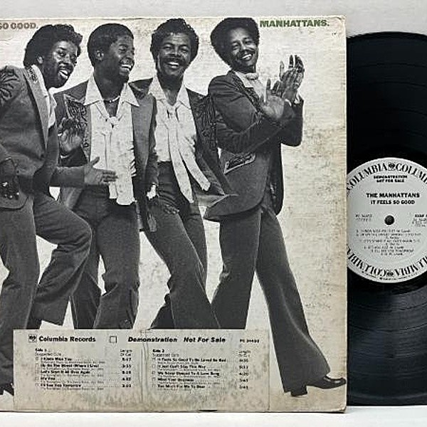 レコードメイン画像：【フィリー流儀の洗練ソウル粒揃い】白プロモ w/Timing Strip USオリジナル MANHATTANS It Feels So Good ('77 Columbia) 極楽メロウ LP