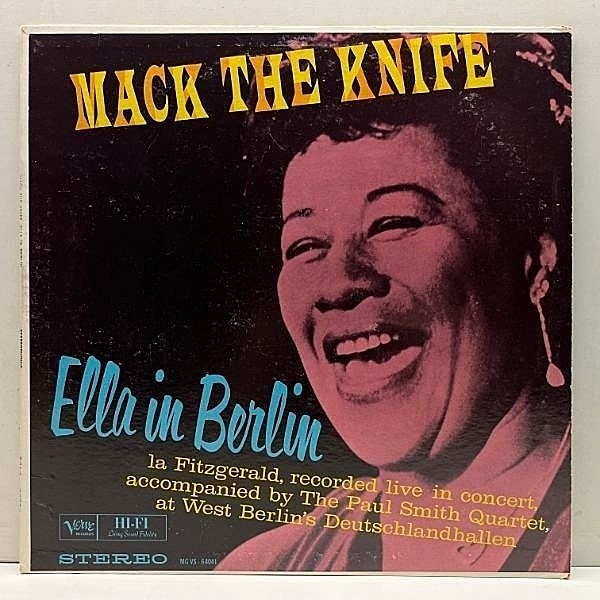 レコードメイン画像：USオリジナル 初版 VERVEリム 深溝 ELLA FITZGERALD Mack The Knife - Ella in Berlin ('60 Verve) エラ・フィッツジェラルド 傑作ライヴ