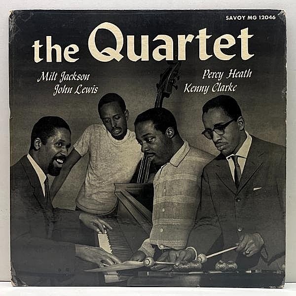 レコードメイン画像：【モノクロ・初回ジャケ】良好!! USオリジナル MONO 赤ラベ 深溝 MODERN JAZZ QUARTET [MJQ] The Quartet (Savoy MG 12046) MILT JACKSON
