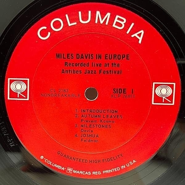 MILES DAVIS オリジナル IN EUROPE レコード JAZZ LP MILES DAVIS / Miles Davis In Europe (LP) / Columbia