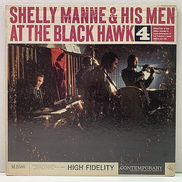 レコードメイン画像：MONO 深溝 USオリジナル SHELLY MANNE At The Black Hawk Vol.4 ('60 Contemporary) Joe Gordon, Richie Kamuca, Victor Feldman