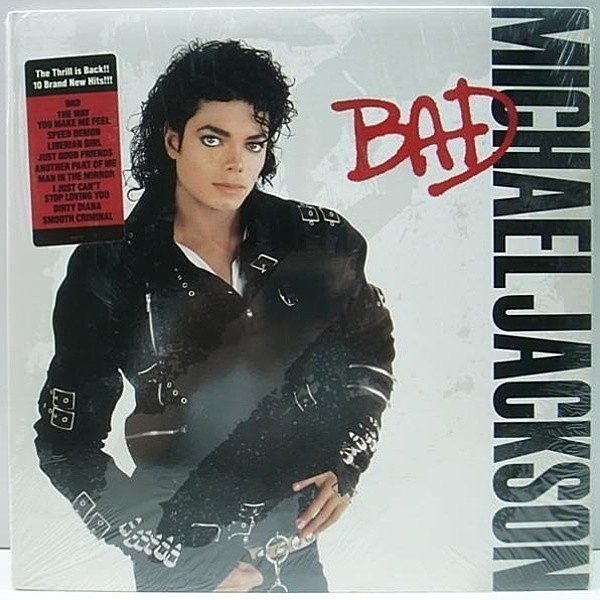 レコードメイン画像：w./shrink + sticker 美ジャケ USオリジナル MICHAEL JACKSON Bad ('87 Epic) アナログ LP