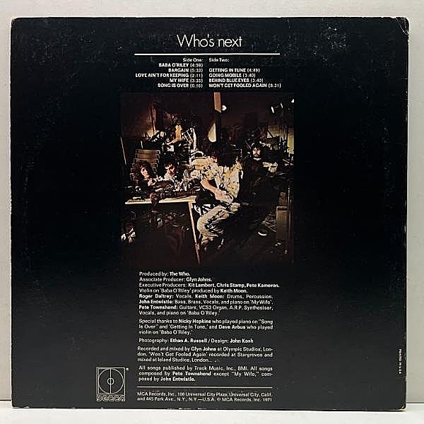 US LP★THE WHO/Who's Next カラーバンドラベル US LP☆THE WHO/Who's Next カラーバンドラベル WHO / Who's
