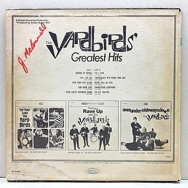 YARDBIRDS / The Yardbirds' Greatest Hits (LP) / Epic