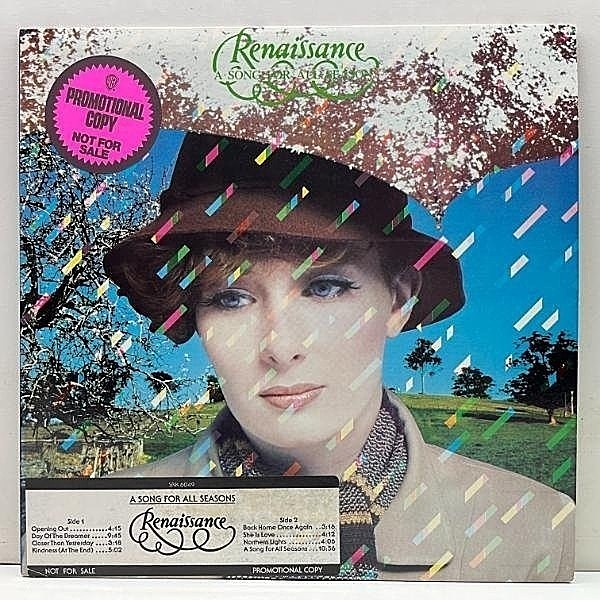 レコードメイン画像：プロモ w/大判ポスター 美品!! USオリジナル RENAISSANCE A Song For All Seasons ('78 Sire) YARDBIRDS 関連 KOOL G RAP サンプリングネタ
